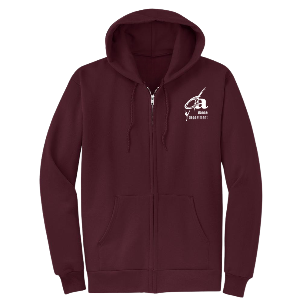 DA Dance Zipper Hoodie (Maroon)