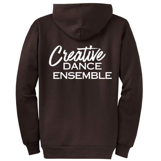 CREATIVE DANCE ENSEMBLE - Zipper Hoodie (Brown)